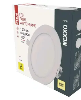 Bodovky do podhledu na 230V EMOS LED podhledové svítidlo NEXXO bílé, 17 cm, 12,5 W, teplá bílá ZD1134