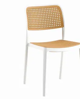 Zahradní židle Stohovatelná židle RAVID TYP 1 Tempo Kondela Bílá