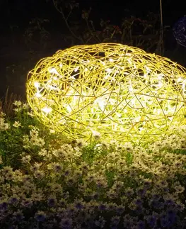 Venkovní dekorativní svítidla STAR TRADING LED 3D designový kámen Galax, zlatá