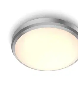 LED stropní svítidla LED Koupelnové stropní přisazené svítidlo Philips DORIS CL257 8718699758820 6W 600lm 2700K IP44 22cm niklové
