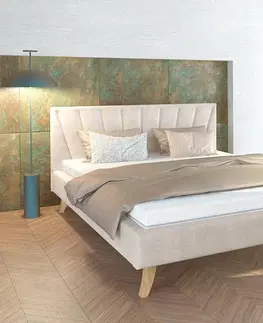 Postele FDM Čalouněná manželská postel HEAVEN | 120 x 200 cm Barva: Béžová