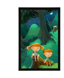 Plakáty do dětského pokoje Plakát pohádkový les