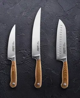 Kuchyňské nože Tescoma Nůž Santoku FEELWOOD, 17 cm