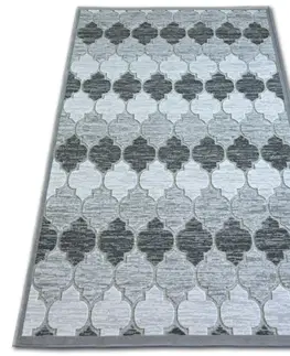 Koberce a koberečky Dywany Lusczow Kusový koberec ACRYLOVY YAZZ 3766 šedý trellis, velikost 80x150