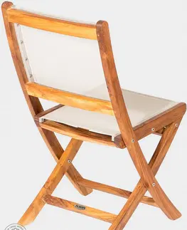 Zahradní židle a křesla DEOKORK Zahradní teaková židle ANNA
