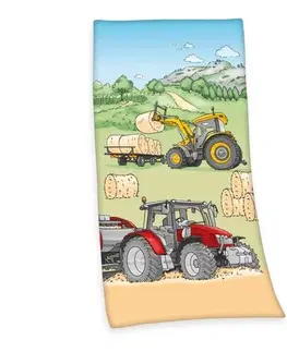 Ručníky Herding Osuška Traktor, 75 x 150 cm