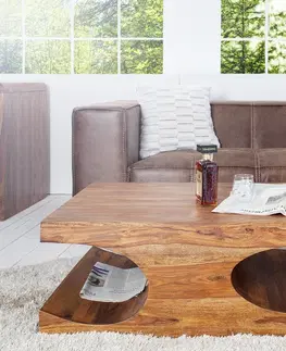Designové a luxusní konferenční stolky Estila Konferenční stolek Terra 120cm palisandr