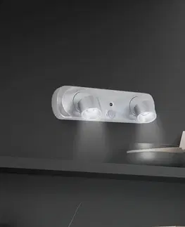 Nástěnná svítidla Briloner LED nástěnné světlo Terya, baterie 6 500K 2 zdroje