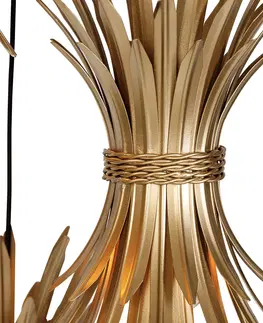 Zavesna svitidla Art Deco závěsná lampa zlatá 3-světelná - Wesley