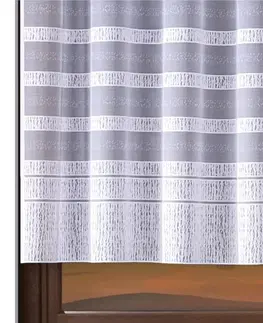 Záclony Forbyt,Hotová záclona nebo balkonový komplet, Karolína, bílá 300 x 150 cm