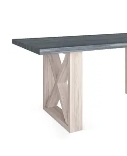 Designové a luxusní jídelní stoly Estila Luxusní masivní jídelní stůl Alborán s překříženýma nohama 200x100cm