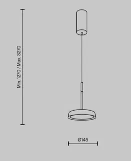 Designová závěsná svítidla MAYTONI Závěsné svítidlo El 3000K 12W MOD041PL-L15WG3K