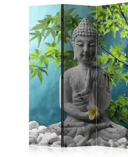 Paravány Paraván Meditating Buddha Dekorhome 135x172 cm (3-dílný)
