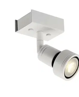 Moderní bodová svítidla SLV BIG WHITE PURI 1, nástěnné a stropní svítidlo, jedna žárovka, QPAR51, bílé matné, max. 50 W, s dekoračním kroužkem 147361