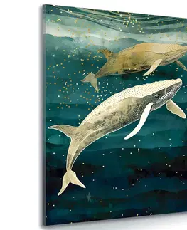 Obrazy podmořský svět Obraz velryby v oceánu