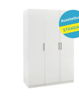 Šatní skříně s otočnými dveřmi Šatní skříň UNIT S Vybavením Standard, Bílá