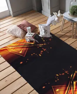Moderní koberce Černý koberec s výrazným vzorem Šírka: 120 cm | Dĺžka: 180 cm