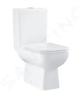 Záchody GROHE Start Edge WC kombi set s nádržkou a sedátkem Softclose, Rimless, alpská bílá 39814000