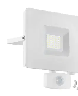 Venkovní nástěnná svítidla s čidlem pohybu EGLO Faedo 3 LED venkovní reflektor, senzor, bílá, 30W