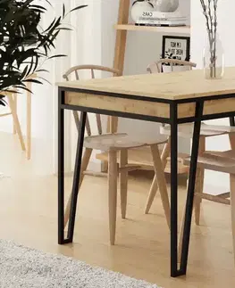 Jídelní stoly Sofahouse Rozkládací jídelní stůl Raheema 132-170 cm vzor dub