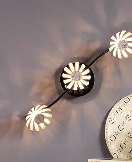 Nástěnná svítidla Eco-Light LED nástěnné svítidlo Bloom 3 zdroje stříbrné