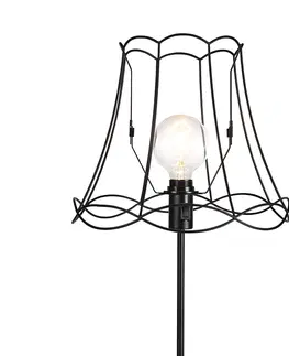 Stojaci lampy Stojací lampa černá s nastavitelným rámem Granny 35 cm - Parte