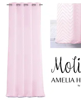 Záclony Záclona AmeliaHome Molisa růžová, velikost 140x250