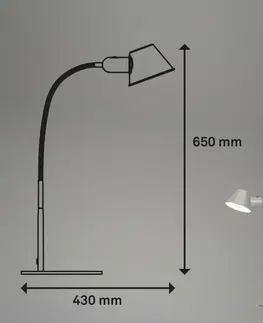 Lampy na noční stolek BRILONER Stolní lampa, 23 cm, 1x. E27, max. 10 W, matný chrom BRILO 7407-014