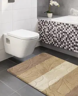 Koupelnové předložky Koupelnový set koberců v béžové barvě