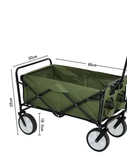 Zahradní nářadí Ak furniture Zahradní vozík TYRS 145L zelený