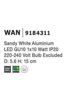 Moderní bodová svítidla NOVA LUCE bodové svítidlo WAN bílý hliník GU10 1x10W IP20 220-240V bez žárovky 9184311