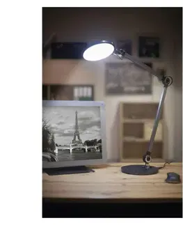 Stolní lampy do kanceláře EMOS LED stolní lampa KAREN, černá Z7615