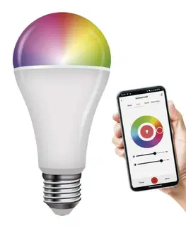 LED žárovky EMOS Chytrá LED žárovka GoSmart A65 / E27 / 14 W (94 W) / 1 400 lm / RGB / stmívatelná / Zigbee ZQZ516R