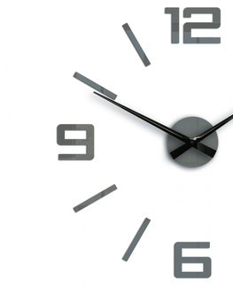 Nalepovací hodiny ModernClock 3D nalepovací hodiny Reden 60x60 cm šedé