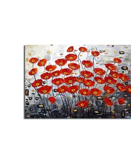 Obrazy Wallity Obraz Poppy 45x70 cm červený