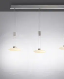 LED lustry a závěsná svítidla PAUL NEUHAUS LED závěsné svítidlo, 3 ramenné, stříbrná, stmívatelné, nastavitelná výška SimplyDim 3000K