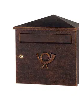 Nástěnné poštovní schránky Heibi Poštovní schránka Lucio, hnědá-zlatá patina