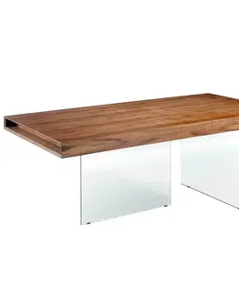 Designové a luxusní jídelní stoly Estila Jídelní stůl Vita Naturale se skleněnýma nohama 200cm