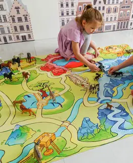 Hrací podložky Dětská podložka na hraní INSPIO - Pohádkové město s cestami