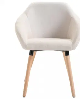 Židle Jídelní židle látka / dřevo Dekorhome Modrá
