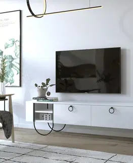 TV stolky Kalune Design TV stolek NORFOLK 150 cm bílý