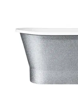 Vany HOPA Volně stojící vana GLORIA Glam stříbrná Rozměr vany 160 × 70 cm VANPAO16GLAM02