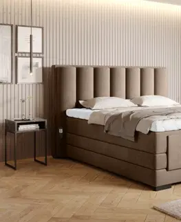 Postele Čalouněná postel VEROS Boxsprings 160 x 200 cm Nube 20