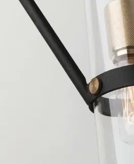 Industriální závěsná svítidla HUDSON VALLEY závěsné svítidlo RAEF kov/sklo bronz/mosaz/čirá E27 2x40W F6319-CE