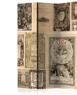 Paravány Paraván Vintage Books Dekorhome 135x172 cm (3-dílný)