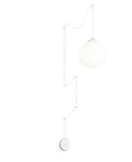Moderní závěsná svítidla Závěsné svítidlo Ideal Lux Boa SP1 bianco 160863 bílé