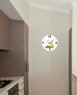 Kuchyňské hodiny Bílé nástěnné hodiny do kuchyně