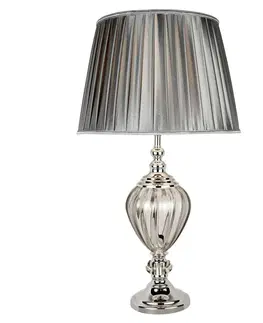 Stolní lampy Searchlight Stolní lampa Greyson s textilním stínidlem v šedé