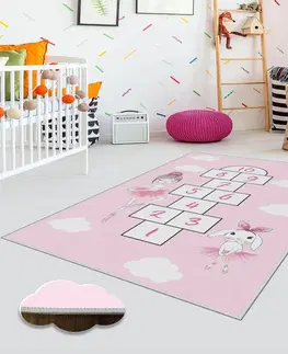 Koberce a koberečky Conceptum Hypnose Dětský koberec Skákací panák 120x180 cm růžový