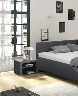 s úložným prostorem Rohová zvýšená čalouněná postel Ryana, s úložným prostorem, 120x200